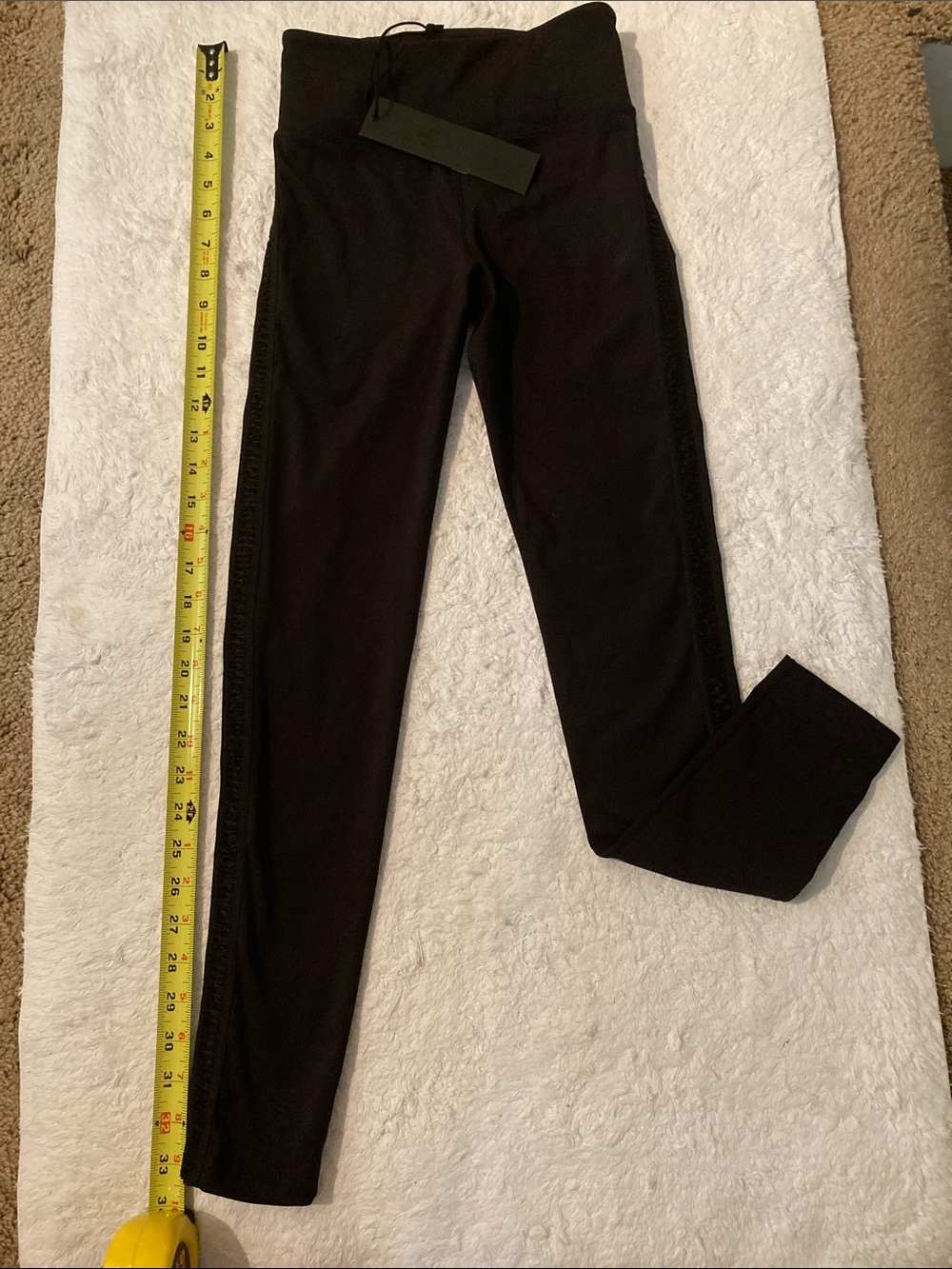 Nola Black High-Waist Stretch Leggings with Wide Waistband
